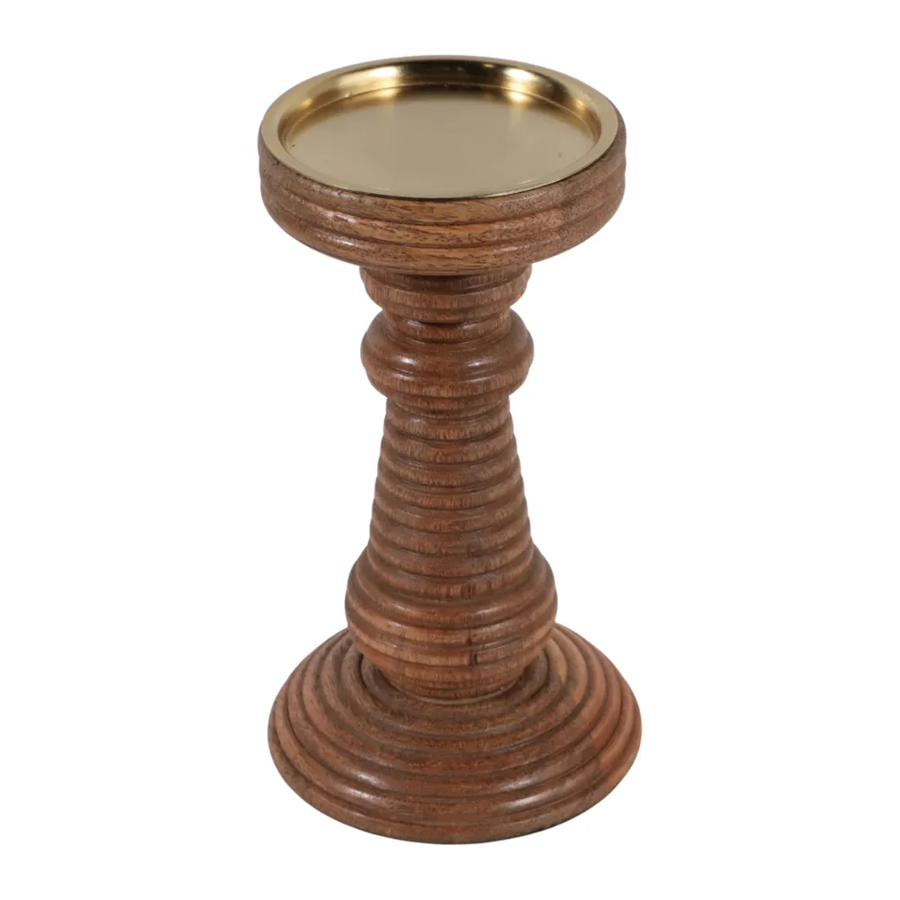 HACKETTRIDGE BROWN CANDLE HOLDER 8 (IN)