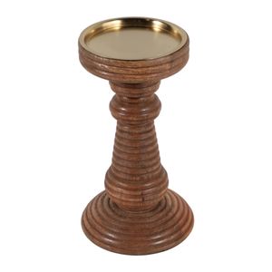 HACKETTRIDGE BROWN CANDLE HOLDER 8 (IN) 5