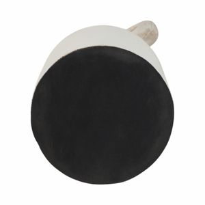 19" ASYMMETRICAL EARED TERRACOTTA VASE, WHITE 8