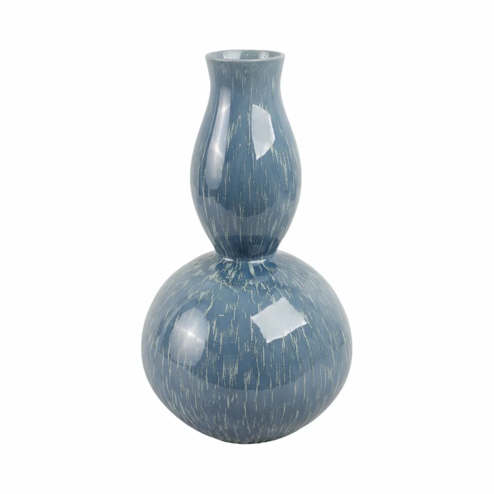 HARLEMSHAW TEAL VASE 18 (IN)