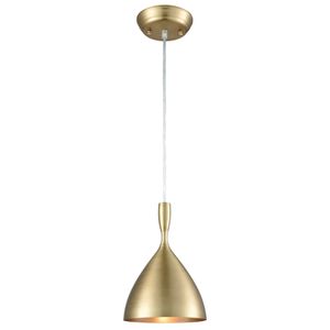 Spun Aluminum 7'' Wide 1-Light Mini Pendant - French Brass 1