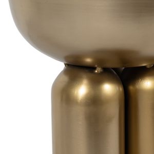 METAL, 22" MARBLE TOP SIDE TABLE, GOLD/WHITE 7