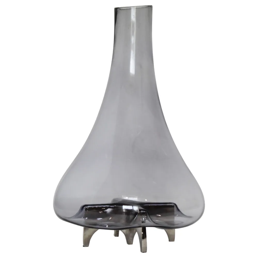 HAYFORDROSE SILVER GLASS VASE 17 (IN)