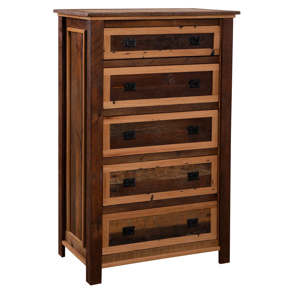 Colonial Barnwood 5 Drawer Chest