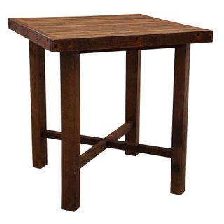 Barnwood Square Pub Table - 40-inch - Antique Oak Top