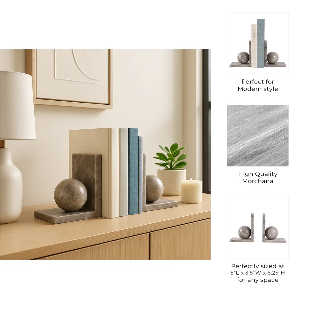 TESSOAK SET OF 2 TAN BOOKENDS 7 (IN)