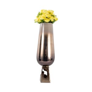 FULTONHAM GOLD GLASS VASE 26 (IN) 3