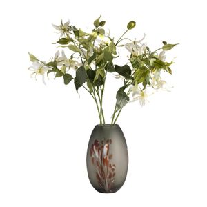 CARVERFIELD GRAY GLASS VASE 12 (IN) 3