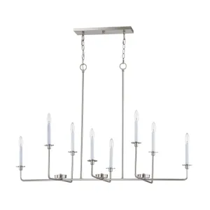 Lexington Green 48'' Wide 8-Light Linear Chandelier - Brushed Nickel 2