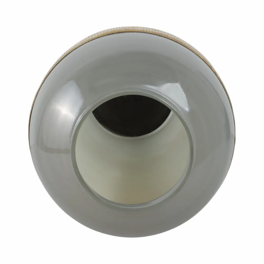 HARKENLAND WHITE GLASS VASE 21 (IN)