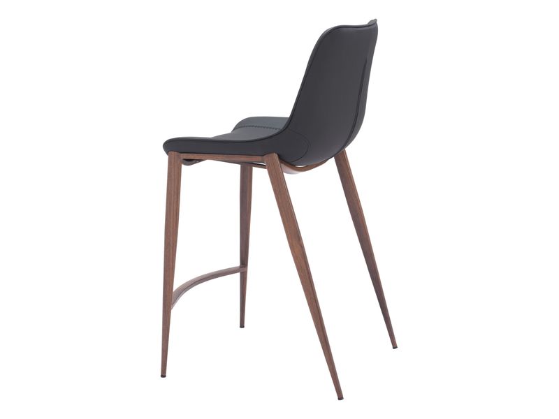 Magnus Counter Stool Black & Walnut 6
