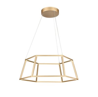 Minimalist 21'' Wide Integrated LED Chandelier - Soft Gold