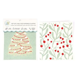Fir Tree blu Eco Sponge Cloths (Set of 2) 6