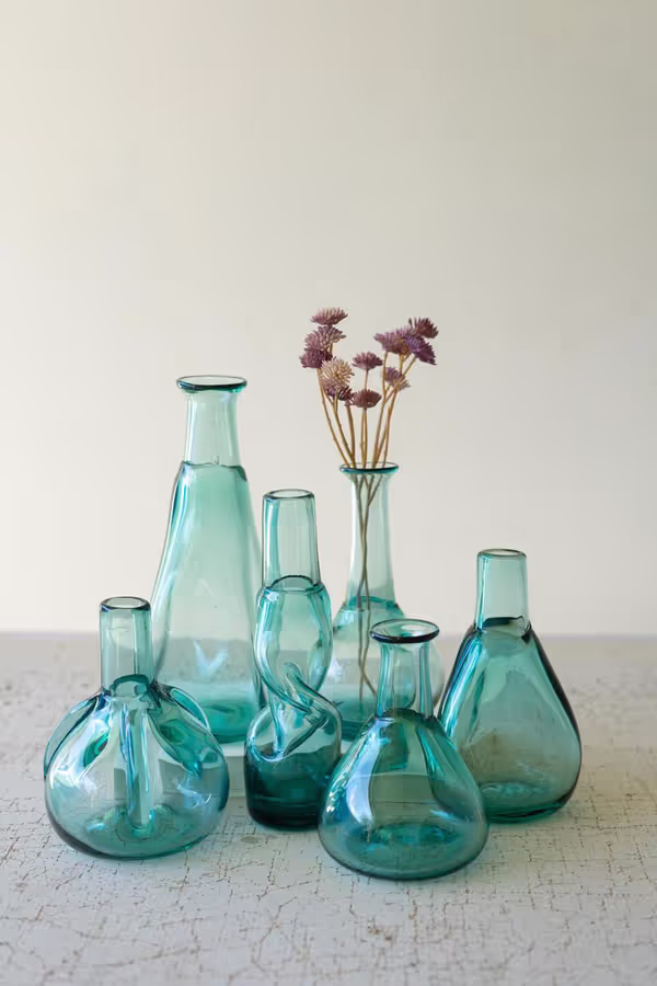 Set of 6 Bottle Bud Vases
