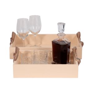 ELDERLEY SET OF 2 BRONZE TRAY 6 (IN) 3