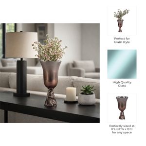 EVANDERCLIFF BRONZE GLASS VASE 15 (IN) 9