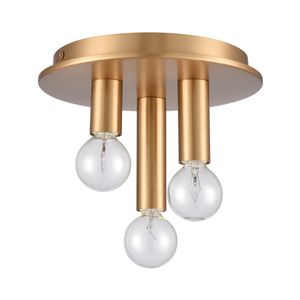Pepper 8'' Wide 3-Light Flush Mount - Brushed Gold 2