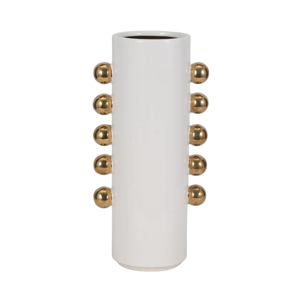GARSONHAM WHITE VASE 16 (IN)