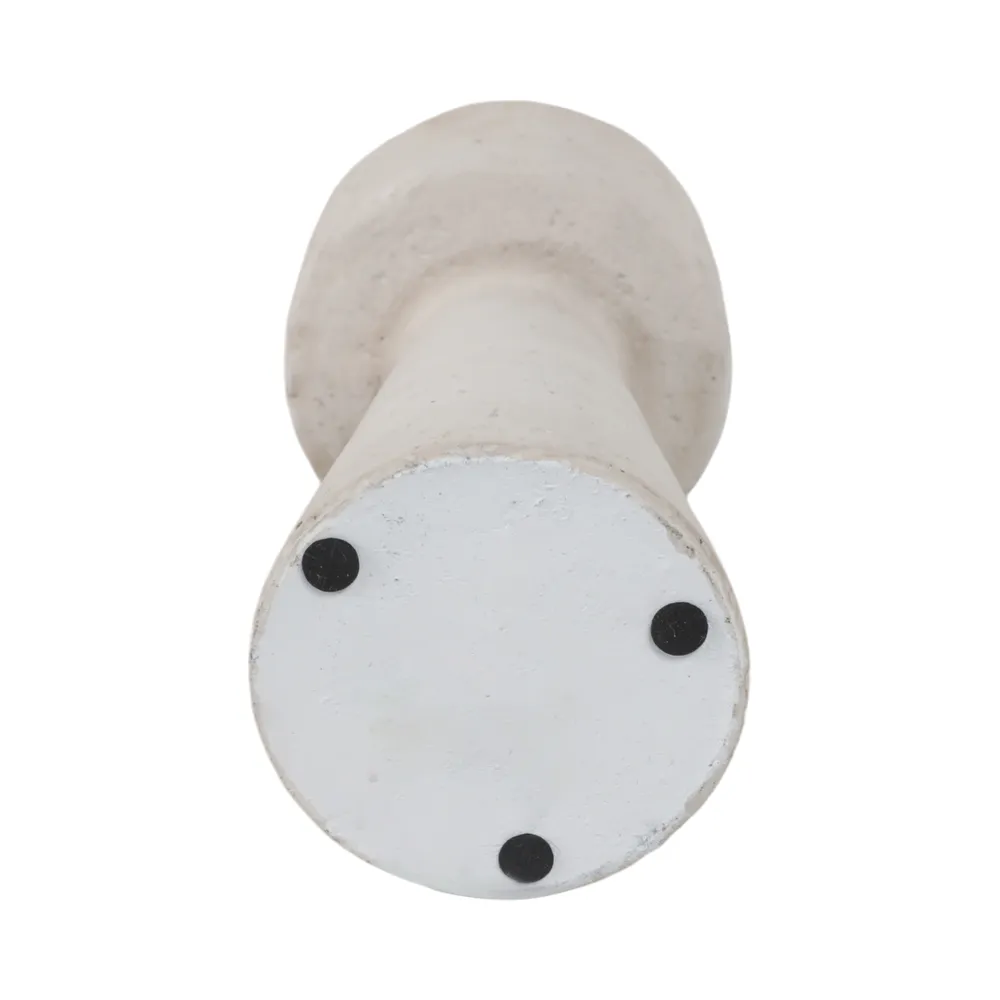 CARLIN WHITE CANDLE HOLDER 8 (IN)