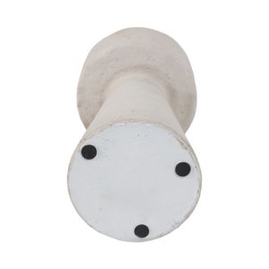 CARLIN WHITE CANDLE HOLDER 8 (IN) 8