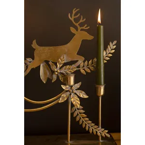 Metal Reindeer Taper Candelabra 2