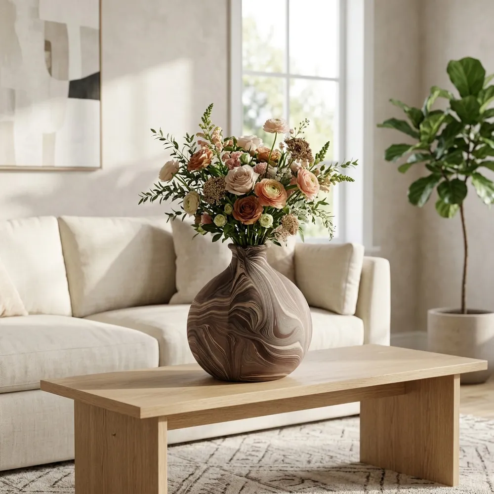 GRANGERSTONE BROWN VASE 14 (IN)