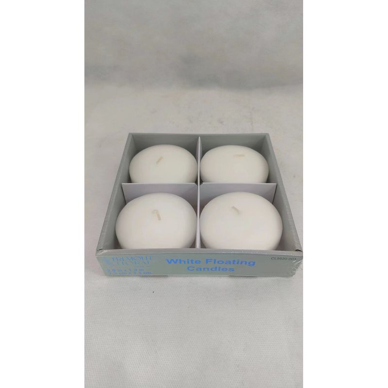 White Floating Candles, 4ct.