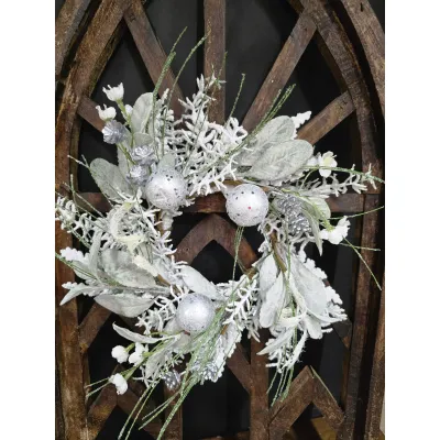 Glistening Holiday Cheer 6.5in Candle Ring
