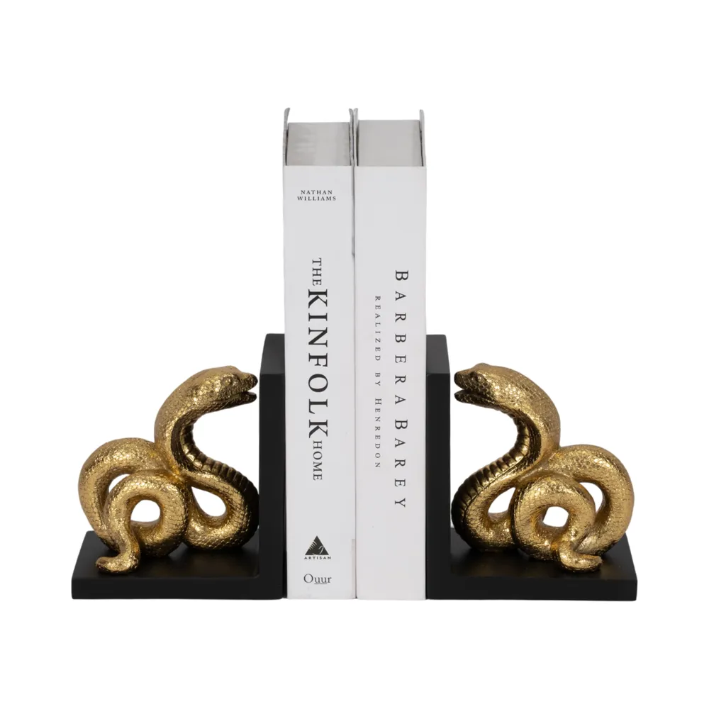 PAGEHOLM SET OF 2 BLACK BOOKENDS 6 (IN)