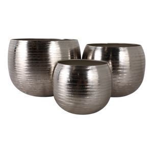 GLOVERTON SET OF 3 SILVER PLANTER 11 (IN) 6