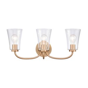 Emily 23'' Wide 3-Light Vanity Light - Brushed Gold 1