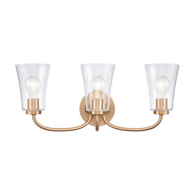 Emily 23″ Wide 3-Light Vanity Light - Brushed Gold