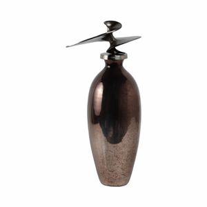 CEDARFORD BRONZE GLASS VASE 22 (IN) 5