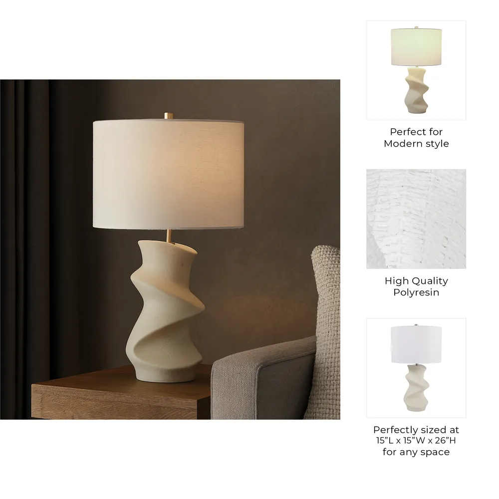 ELDON WHITE LAMP 26 (IN)
