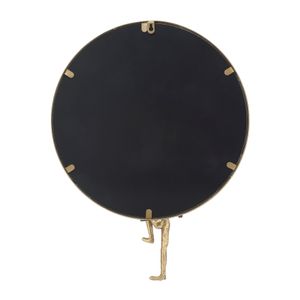 METAL, 24"H, MIRROR WITH MAN DECO, GOLD 4