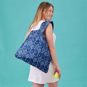 Tennis Navy blu Reusable Shopping Bag 3