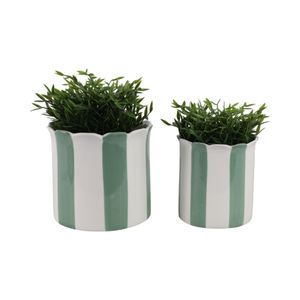 RAFESHAW SET OF 2 GREEN PLANTER 7 (IN) 3