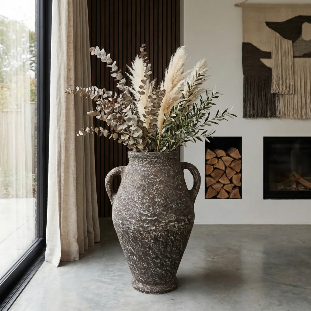 NATESTONE BROWN VASE 31 (IN)