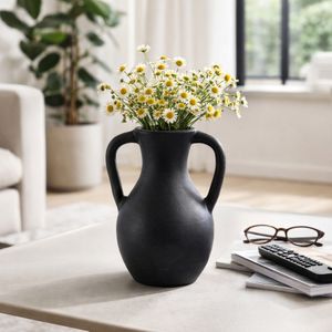 SHERMANCLIFF BLACK VASE 12 (IN) 12