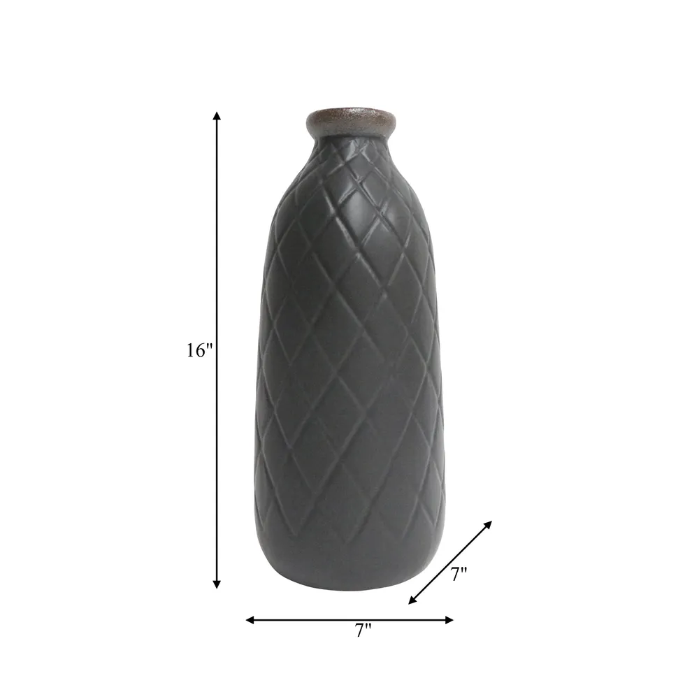 EMMONSFORD BLACK VASE 16 (IN)