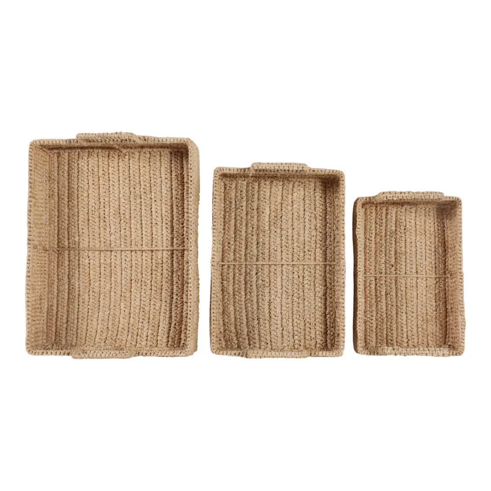 FLINTGROVE SET OF 3 BROWN TRAY 5 (IN)