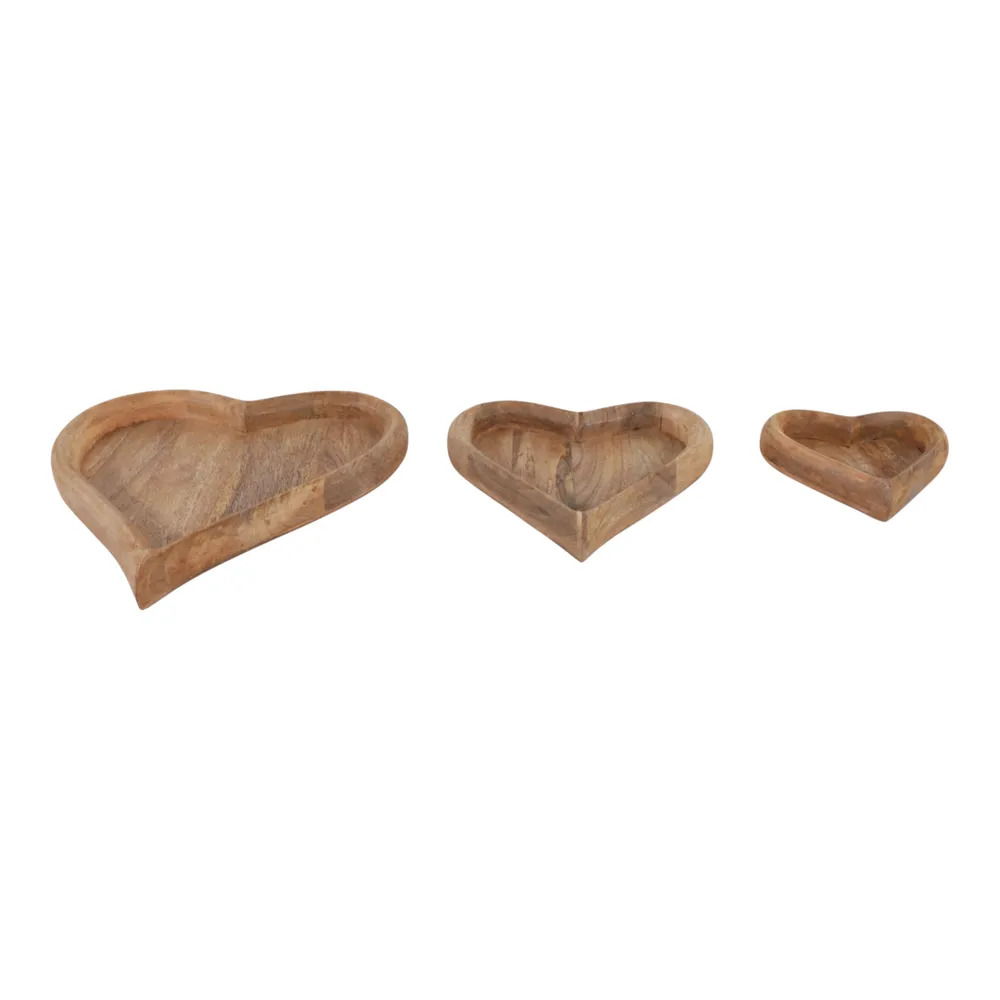 ISLESIDE SET OF 3 BROWN WOOD 2 (IN)