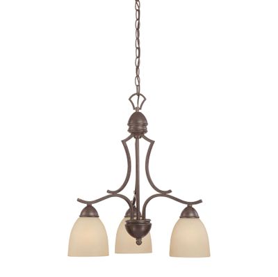 Triton 3-Light Chandelier in Sable Bronze