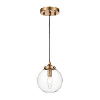 Kendall 6″ Wide 1-Light Mini Pendant - Brass