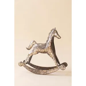 Rustic Metal Christmas Rocking Horse 4