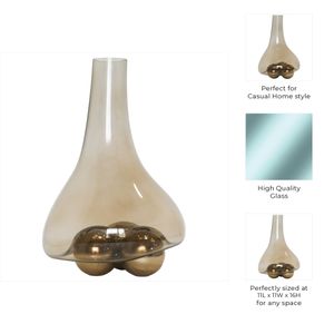 BAYSTONE GOLD GLASS VASE 16 (IN) 9