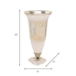 DAMIENVIEW SILVER GLASS VASE 18 (IN) 5