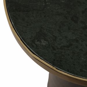 20" METAL ACCENT TABLE GREEN MARBLE TOP, MULTI 8