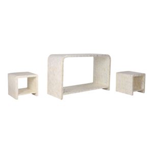 DERMOTHOLM SET OF 3 IVORY CONSOLES 47 (IN) 5