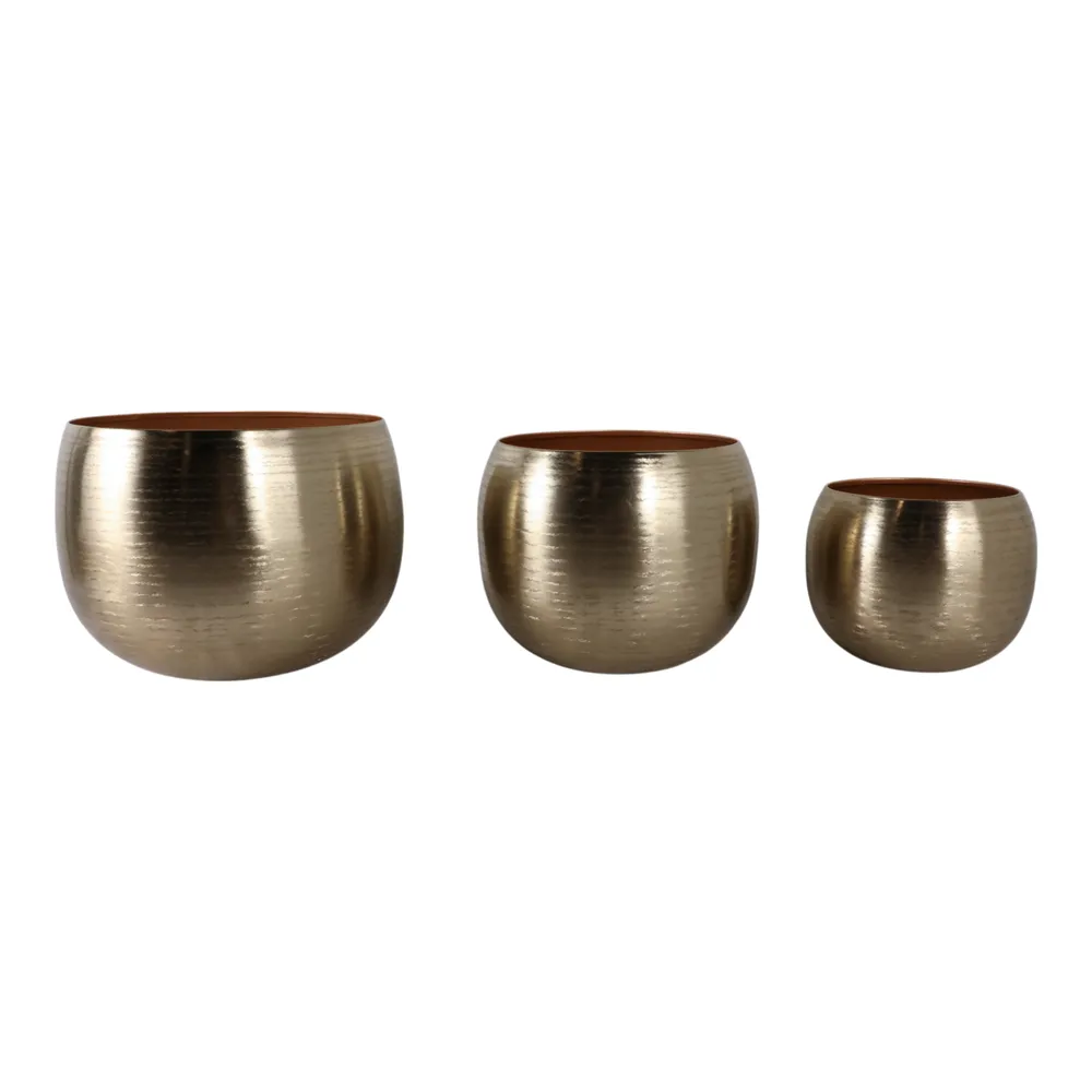 GLOVERTON SET OF 3 GOLD PLANTER 11 (IN)